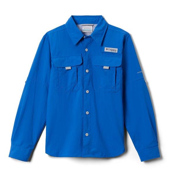 Columbia Boys Shirts UK Sale - PFG Bonehead Clothing Blue UK-478844